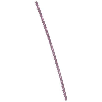 038107 Legrand Polyamide 66. Digit 7. Purple color. Marking for Viking 3 terminal blocks, modular terminal blocks and conductors with cross sections from 0.15 to 0.5 sq. mm.