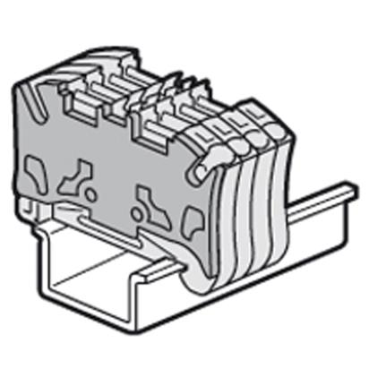 037588 Legrand 2-input2-output terminal. For automatic terminals 5mm pitch. Allows terminals to switch to 6mm pitch and receive a 4mmq wire with terminal