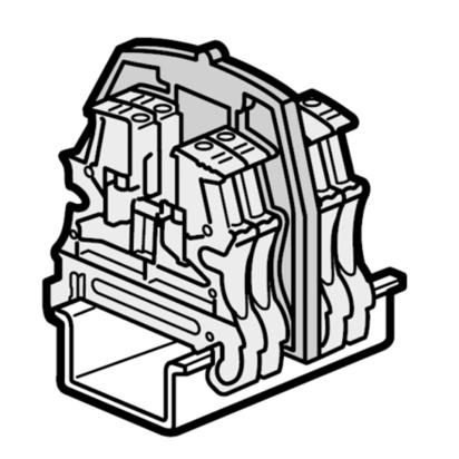 037563 Legrand Separation and isolation terminal for 2-plane screw terminals. Gray color