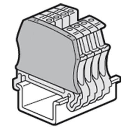 037555 Legrand Gray terminal for sectionable screw terminals 6 mm pitch and with 5 mm pitch function