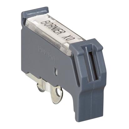 037513 Legrand Rail edge clamping element 12 mm pitch. Installation without screws. For EN 60715 guides height 7.5 mm and 15 mm. Accommodates label holder article 0 384 98.