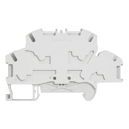 037267 Legrand Automatic terminal block for phase conductors max section 2.5mmq 2 connections 4 conductors 2 planes color gray. 5mm pitch