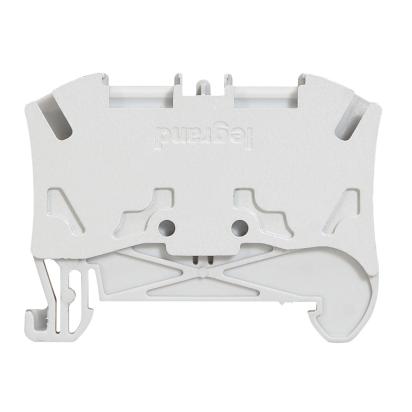 037262 Legrand Automatic terminal block for phase conductors max section 6 sq mm 1 connection 1 input 1 output color gray. 8mm pitch. With integrated terminal