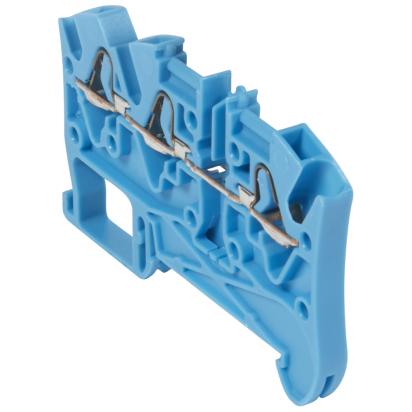 037241 Legrand Automatic neutral conductor terminal for neutral conductors max section 2.5mmq 1 connection 3 conductors 1 input 2 outputs blue color. 5mm pitch