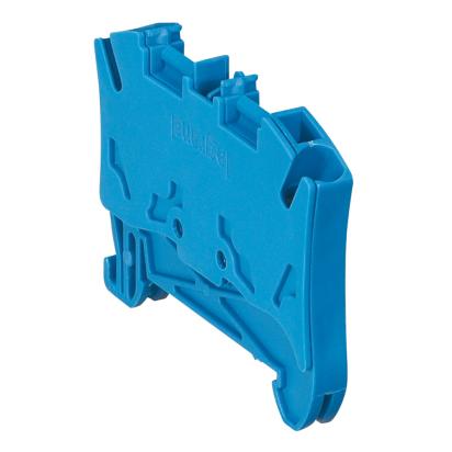 037201 Legrand Automatic terminal block for neutral conductors max section 4 sq mm 1 connection 1 input 1 output color blue. 6mm pitch. With integrated terminal