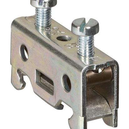 037176 Legrand Screw terminal for bare protective conductors max section 35mmq 1 connection 1 input 1 output metal foot. 15mm pitch