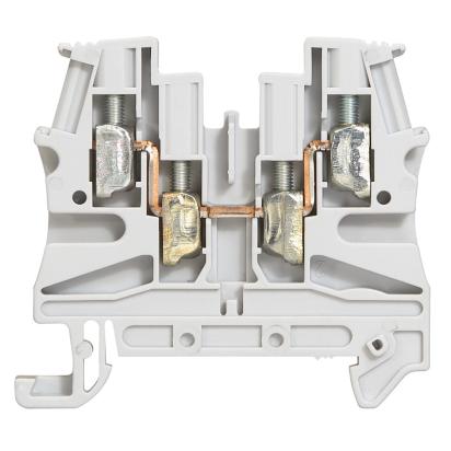 037169 Legrand Standard screw terminal for phase conductors max section 4mmq 1 connection 2 inputs 2 outputs color gray. 6mm pitch