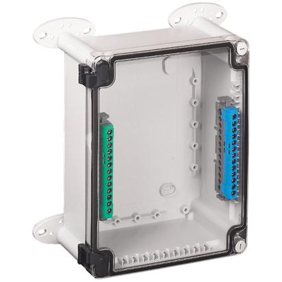 035941 Legrand Plastic box 155 x 110 x 74 mm. IP55IK07. RAL 7035 gray color. Smooth walls. Transparent lid.