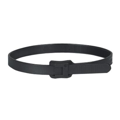 031932 Legrand COL 6 black collars length 359 mm. Clamping diameter 15 to 92 mm. 7.6 mm width. Polyamide 66. Halogen-free. Internal toothing