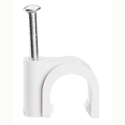 031556 Legrand Fixfor white cable fixing clips Cable diameter mm 7 Nail diameter mm 1