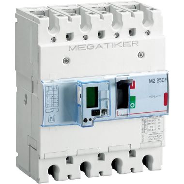 T724F250E BTicino M2 250F MEGATIKER Electronic 3PN Icu 36kA In 250A MEGATIKER Molded Case Circuit Breaker