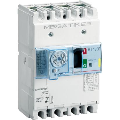 T714E160DB BTicino M1 160E MEGATIKER molded case circuit breaker with integrated differential protection 3PN2 Icu 16kA In 160A