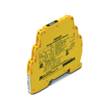 SD32 Weidmuller Weidmuller SD32 Fuse Isolator Surge Protector, 250 mA at 22 VAC/32 VDC, 25 kHz