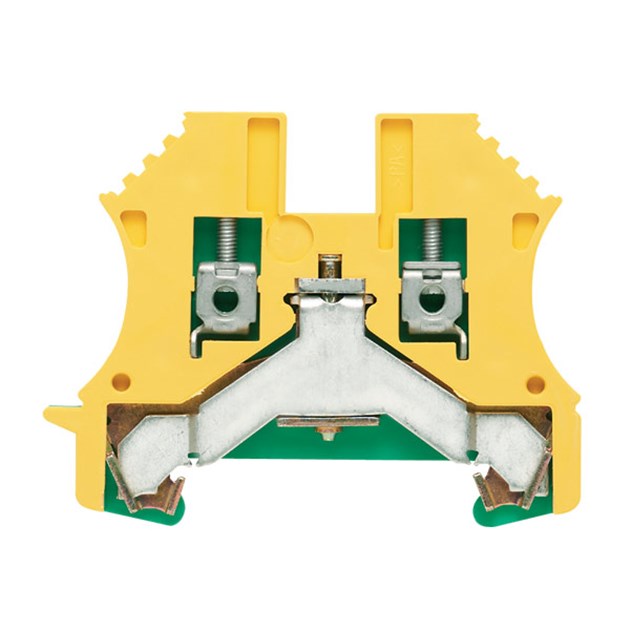 1010000000 Weidmuller - WPE 2.5 PE TERMINAL BLOCK, SCREW CONNECTION, 300 AMP, 2.5 MM RATED, GREEN/YELLOW, 1010000000