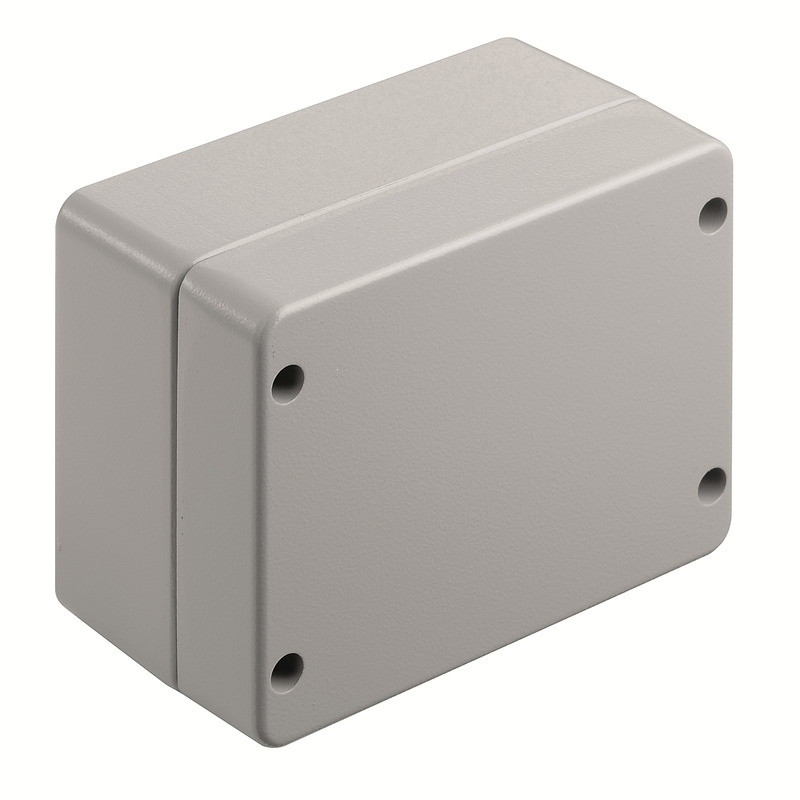 9529210000 Weidmuller - KLIPPON K5 RAL7001 Klippon K (aluminium empty enclosure), Empty enclosure, Aluminium enclosure, Height: 130 mm, Width: 170 mm, Depth: 90 mm, Material: Aluminium AlSi12, Powder-coated, textured, Silver grey