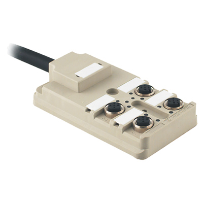 9456200000 Weidmuller - SAI-4-F 4P PUR 10M Sensor-Actuator Distributor M12, 4-Pole, A-Coded 9 A