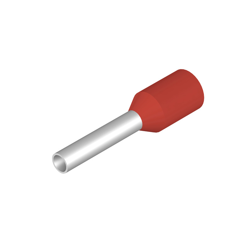 9019080000 Weidmuller - H1,0/14D R Wire-end ferrule, Standard, 10 mm, 8 mm, red