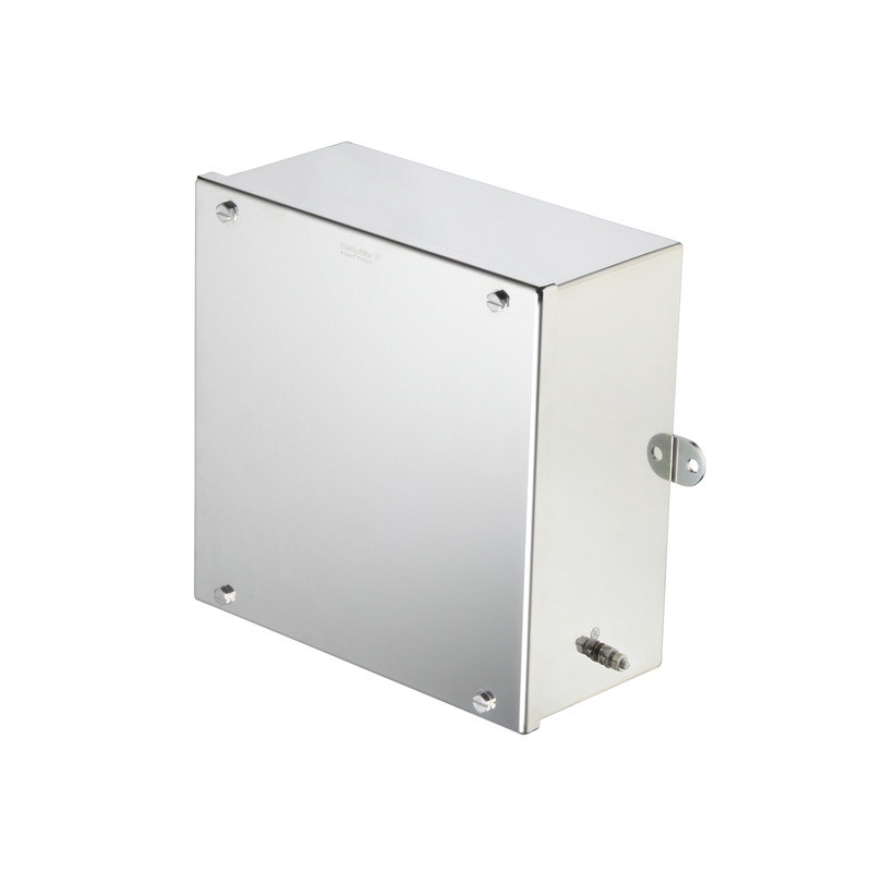1002710000 Weidmuller - KLIPPON STB 4 SS Klippon STB (Small Terminal Box), Empty enclosure, stainless steel enclosure, Height: 250 mm, Width: 250 mm, Depth: 120 mm, Material: Stainless steel 1.4404 (316L), Mirror polished, silver