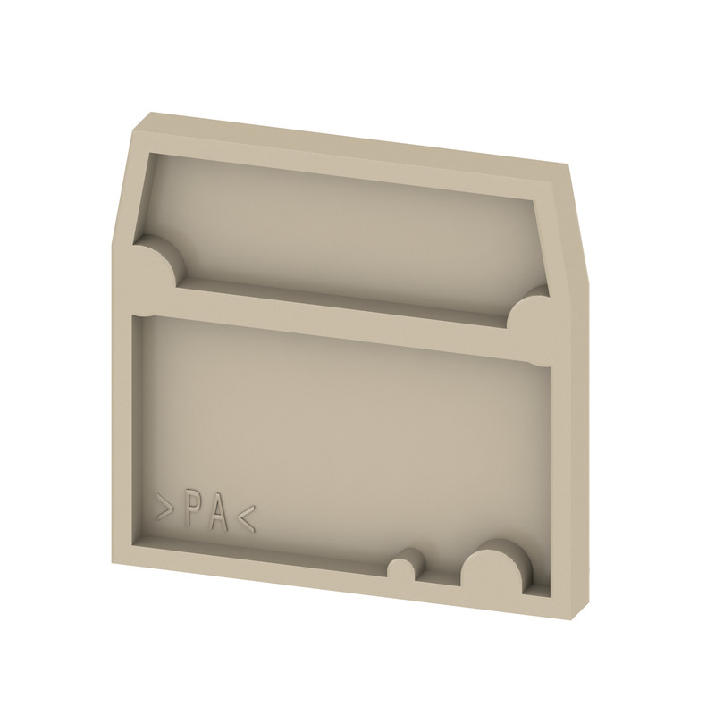 0697360000 Weidmuller - AP AKZ2.5 SAK Series, End plate, 2.5 mm, beige, Direct mounting