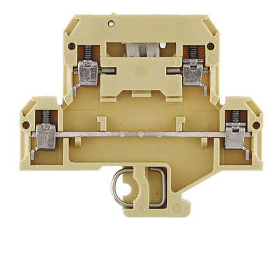 0687360000 Weidmuller - DKT 4 SAK Series, Test-disconnect terminal, Double-tier terminal, Rated cross-section: 4 mm², Screw connection, beige, Direct mounting