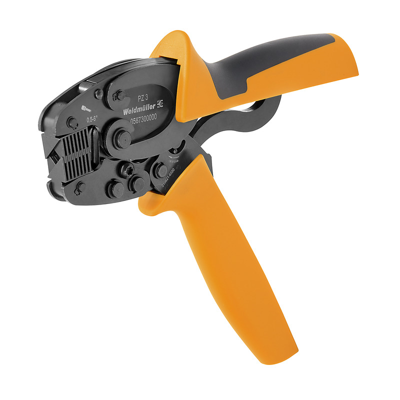 0567300000 Weidmuller - PZ 3 Pressing tool, Crimping tool for wire-end ferrules, 0.5mm², 6mm², Square crimp