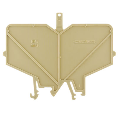0485760000 Weidmuller - HP 3 ADP3 Weidmuller 0485760000 Separation wall and terminal for clamps, End and intermediate plate, 82 mm x 3 mm, beige Conf. of 20 Pcs.