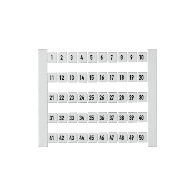 0473460001 Weidmuller - DEK 5 FW 1-50 Dekafix, Terminal marker, 5 x 5 mm, Pitch in mm (P): 5.00 Weidmueller, white