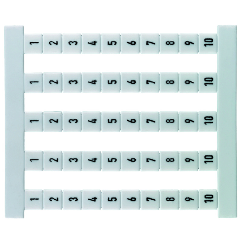 0460660001 Weidmuller - DEK 5 FSZ 1-10 Dekafix, Terminal marker, 5 x 5 mm, Pitch in mm (P): 5.00 Weidmueller, white