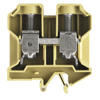 0303560000 Weidmuller - SAK 35 Feed-through terminal block, Screw connection, beige / yellow, 35 mm, 125 A, 800 V, Number of connections: 2, Number of levels: 1, TS 32, V-2, PA 66, 100 C