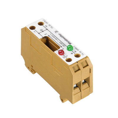 0197920000 Weidmuller - SAKT E/35 2LD 60VAC SAK Series, Test-disconnect terminal, Rated cross-section: 6 mm², Screw connection, medium yellow, Direct mounting