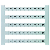 0133360011 Weidmuller - DEK 6 FSZ 11-20 Dekafix, Terminal marker, 5 x 6 mm, Passo in mm (P): 6.00 Weidmueller, bianco