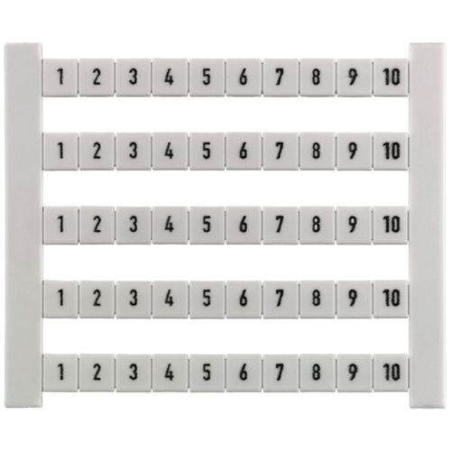0133360001 Weidmuller - DEK 6 FSZ 1-10 Dekafix, Terminal marker, 5 x 6 mm, Pitch in mm (P): 6.00 Weidmueller, white