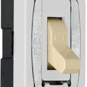 CSB20AC1ICC8 Legrand 20 Amp 120/277V Hard Use Specification Grade Toggle Switch, Single Pole, Back and Side Wire, Ivory (1 Count)