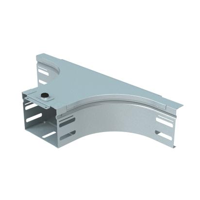 AV150Z Legrand T-shaped lateral drift complete with cover. Height 75 mm. Width 150 mm. Z finish Sendzimir galvanized steel.