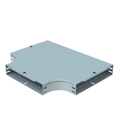 AS400Z Legrand Flat T-shaped drift complete with cover. Height 75 mm. Width 400 mm. Finish Z Sendzimir galvanized steel.