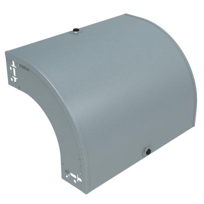AP500Z Legrand Downward 90-degree bend with reverse plane complete with cover. Height 75 mm. Width 500 mm. Finish Z Sendzimir galvanized steel.