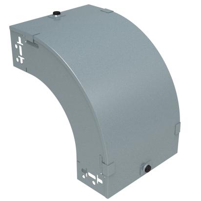 AP300Z Legrand Downward 90-degree bend with reverse plane complete with cover. Height 75 mm. Width 300 mm. Z finish Sendzimir galvanized steel.