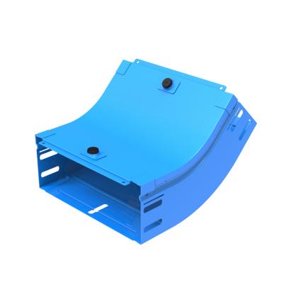 AN200G Legrand Upward curve at 45 complete with cover. Height 75 mm. Width 200 mm. Finish G Steel enameled blue GammaP