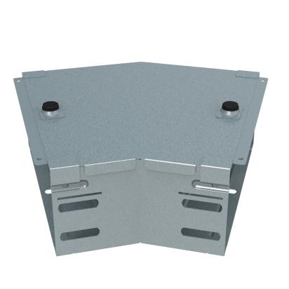 AL300Z Legrand Flat curve at 30 complete with cover. Height 75 mm. Width 300 mm. Z finish Sendzimir galvanized steel.
