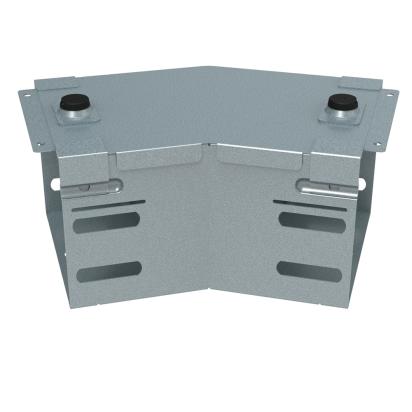 AL150Z Legrand Flat curve at 30 complete with cover. Height 75 mm. Width 150 mm. Z finish Sendzimir galvanized steel.