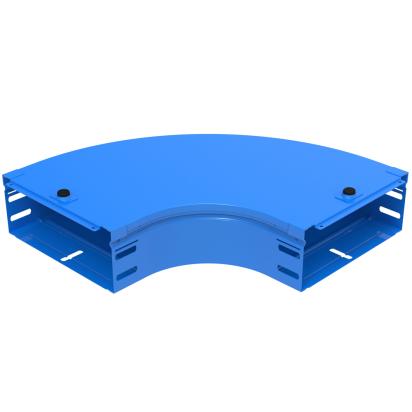 AI300G Legrand Flat 90° bend complete with cover. Height 75 mm. Width 300 mm. Finish G Steel enameled blue GammaP.