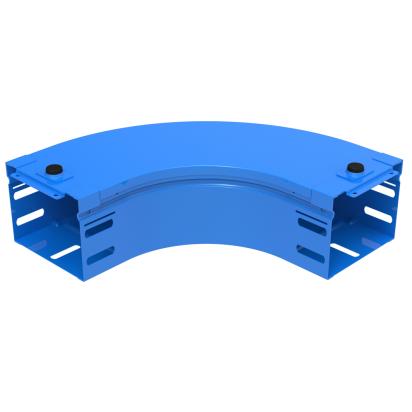 AI150G Legrand Flat 90° bend complete with cover. Height 75 mm. Width 150 mm. Finish G Steel enameled blue GammaP.