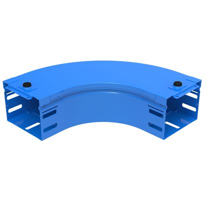 AI100G Legrand Flat 90° bend complete with cover. Height 75 mm. Width 100 mm. Finish G Steel enameled blue GammaP.