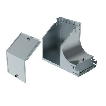 AG200Z Legrand Right upward 90° bend with plane variation, complete with cover. Height 75 mm. Width 200 mm. Finish Z Sendzimir galvanized steel.