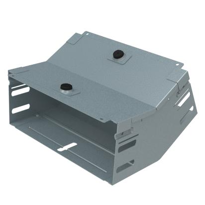 AE300Z Legrand Upward curve at 30 complete with cover. Height 75 mm. Width 300 mm. Finish Z Sendzimir galvanized steel