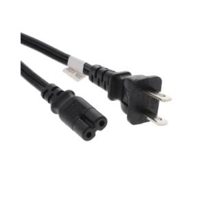 YP11+YC13 Mean Well AC power cord with US 2 Pin plug and IEC320-C7 inlet plug