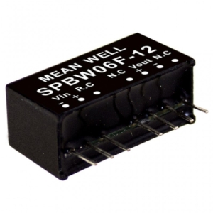 SPBW06F-03 Mean Well DC-DC Converter PCB mount; Input 9-36Vdc; Single Output 3.3Vdc at 1.5A; SIP Through hole package