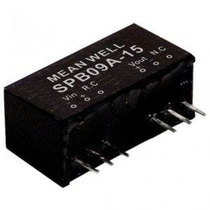 SPB09B-05 Mean Well DC-DC Regulated Converter PCB mount; Wide Input 18-36Vdc; Single Output 5Vdc at 1.6A; SIP through hole package; Remote ON/OFF