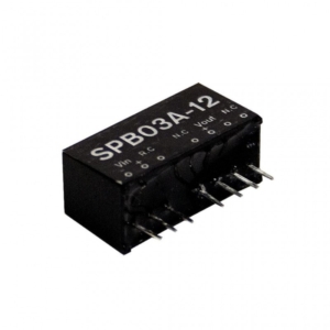 SPB03C-05 Mean Well DC-DC Converter PCB mount; Input 36-72Vdc; Output 5Vdc at 0.6A; SIP through hole package; SPB03C-05 is succeeded by SPBW03G-05.
