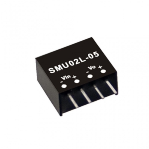 SMU02N-12 Mean Well DC-DC Unregulated Single Output Converter; Output 12VDC at 0.167A; 1500VDC I/O isolation; SIP package